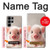 S3979 Cute Baby Pig Case For Samsung Galaxy S23 Ultra
