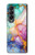 S4001 Multicolored Abstract Lilac Emerald Case For Samsung Galaxy Z Fold 4