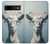 S3991 Goat Glasses Case For Google Pixel 8a S3991 Goat Glasses Case For Google Pixel 8a