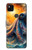 S4003 Oil Color Painting Giant Octopus Case For Google Pixel 4a