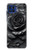 S3969 Black Rose Hard Brush Stroke Case For Motorola One 5G