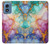 S4001 Multicolored Abstract Lilac Emerald Case For Motorola Moto G Play 4G (2024)