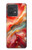 S4012 Red Marble Gold Veins Case For Motorola Edge 40 Neo