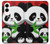 S3929 Cute Panda Eating Bamboo Case For Samsung Galaxy S25 Edge