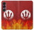 S2803 Fire Red Devil Spear Symbol Case For Sony Xperia 1 VII