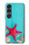 S3428 Aqua Wood Starfish Shell Case For Sony Xperia 1 VII