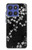 S2544 Japanese Kimono Style Black Flower Pattern Case For Motorola Moto G Stylus 5G (2025,2026), Edge 60 Stylus