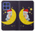 S2849 Cute Sleepy Owl Moon Night Case For Motorola Moto G Stylus 5G (2025,2026), Edge 60 Stylus