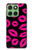 S2933 Pink Lips Kisses on Black Case For Motorola Edge 60