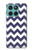 S2345 Navy Blue Shavron Zig Zag Pattern Case For Motorola Edge 60 Fusion