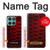 S2879 Red Arowana Fish Scale Case For Motorola Edge 60 Fusion