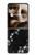 S2544 Japanese Kimono Style Black Flower Pattern Case For Motorola Razr 70 Ultra, 60 Ultra, 50 Ultra, Ultra 2026, Ultra 2025