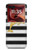 S2882 Black and White Striped Gold Dolphin Case For Motorola Razr 70 Ultra, 60 Ultra, 50 Ultra, Ultra 2026, Ultra 2025