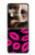 S2933 Pink Lips Kisses on Black Case For Motorola Razr 70 Ultra, 60 Ultra, 50 Ultra, Ultra 2026, Ultra 2025