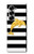S2882 Black and White Striped Gold Dolphin Case For Samsung Galaxy Z Fold 7