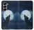S3693 Grim White Wolf Full Moon Case For Samsung Galaxy Z Fold 7