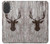 S2505 Reindeer Head Old Wood Texture Graphic Case For iPhone 17