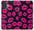 S2933 Pink Lips Kisses on Black Case For iPhone 17