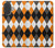 S3421 Black Orange White Argyle Plaid Case For iPhone 17