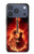 S0415 Fire Guitar Burn Case For iPhone 17 Pro, 18 Pro