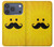 S1145 Yellow Mustache Sun Case For iPhone 17 Pro, 18 Pro