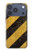 S2231 Yellow and Black Line Hazard Striped Case For iPhone 17 Pro, 18 Pro