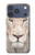 S2399 White Lion Face Case For iPhone 17 Pro, 18 Pro
