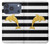 S2882 Black and White Striped Gold Dolphin Case For iPhone 17 Pro