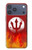 S2803 Fire Red Devil Spear Symbol Case For iPhone 17 Pro Max, 18 Pro Max
