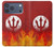 S2803 Fire Red Devil Spear Symbol Case For iPhone 17 Pro Max, 18 Pro Max