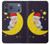 S2849 Cute Sleepy Owl Moon Night Case For iPhone 17 Pro Max, 18 Pro Max