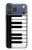 S3078 Black and White Piano Keyboard Case For iPhone 17 Pro Max, 18 Pro Max