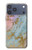 S3717 Rose Gold Blue Pastel Marble Graphic Printed Case For iPhone 17 Pro Max, 18 Pro Max