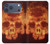 S3881 Fire Skull Case For iPhone 17 Pro Max, 18 Pro Max
