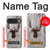 S2505 Reindeer Head Old Wood Texture Graphic Case For Google Pixel 10, 10 Pro