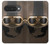 S2645 Vintage Brown Goggles Motorcycle Helmet Case For Google Pixel 10, 10 Pro