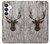 S2505 Reindeer Head Old Wood Texture Graphic Case For Samsung Galaxy S25 FE
