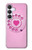 S2847 Pink Retro Rotary Phone Case For Samsung Galaxy S25 FE