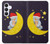 S2849 Cute Sleepy Owl Moon Night Case For Samsung Galaxy S25 FE