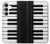S3078 Black and White Piano Keyboard Case For Samsung Galaxy S25 FE