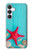 S3428 Aqua Wood Starfish Shell Case For Samsung Galaxy S25 FE, S26 FE