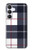S3452 Plaid Fabric Pattern Case For Samsung Galaxy S25 FE