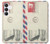 S3551 Vintage Airmail Envelope Art Case For Samsung Galaxy S25 FE, S26 FE