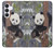 S3793 Cute Baby Panda Snow Painting Case For Samsung Galaxy S25 FE