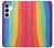 S3799 Cute Vertical Watercolor Rainbow Case For Samsung Galaxy S25 FE, S26 FE