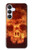 S3881 Fire Skull Case For Samsung Galaxy S25 FE