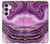 S3896 Purple Marble Gold Streaks Case For Samsung Galaxy S25 FE