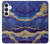 S3906 Navy Blue Purple Marble Case For Samsung Galaxy S25 FE