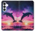 S3980 Dolphin Sunset Milky Way Case For Samsung Galaxy S25 FE, S26 FE