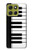 S3078 Black and White Piano Keyboard Case For Motorola Moto G86